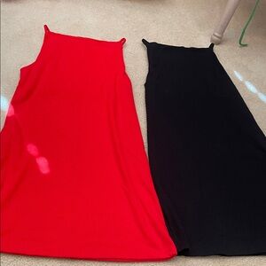 a new day Strapless Red and Black Dresses